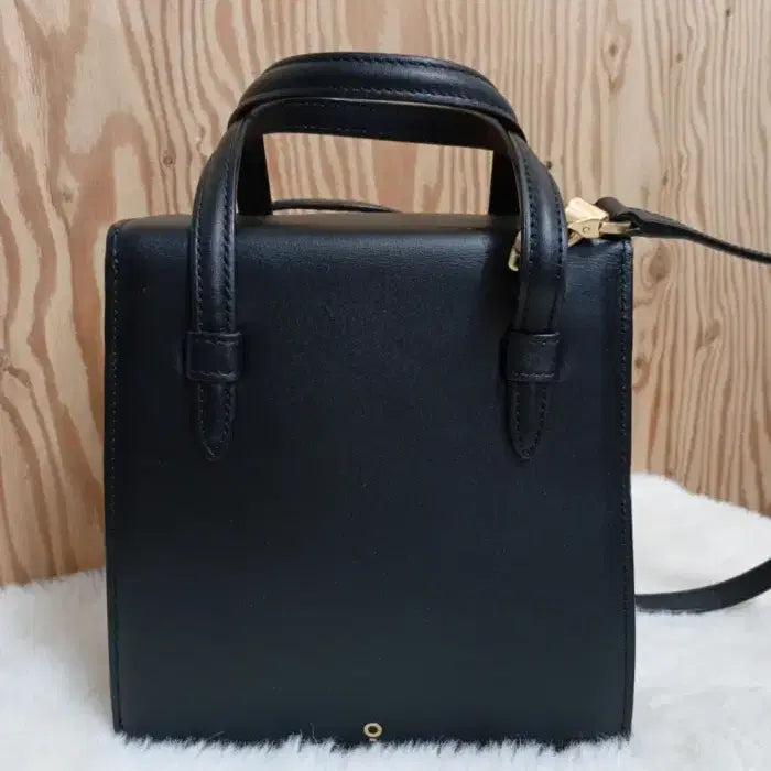 [BUNJANG] HOZE Black Natural Cowhide Tote Bag / HOZE 호제 블랙 천연 소가죽 토트백