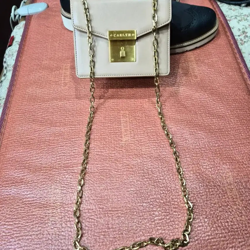 [BUNJANG] Carlyn Chain Shoulder Bag Beige / 칼린 체인 숄더백 베이지색