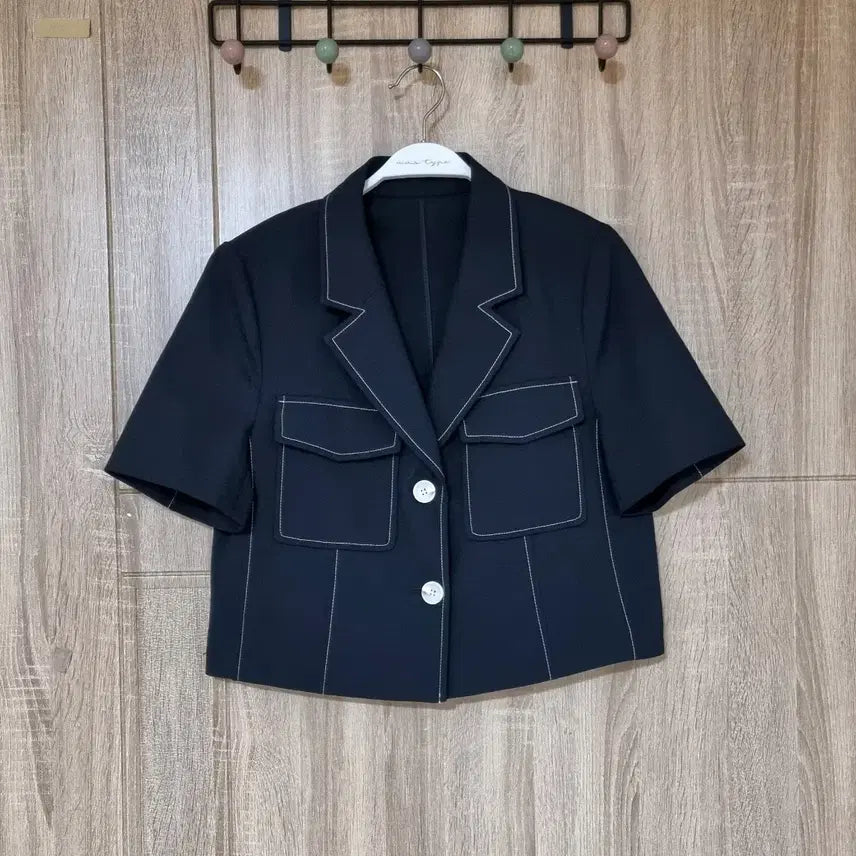 [BUNJANG] SPAO Stitch Short Sleeve Jacket Size S / 스파오 스티치 반팔자켓