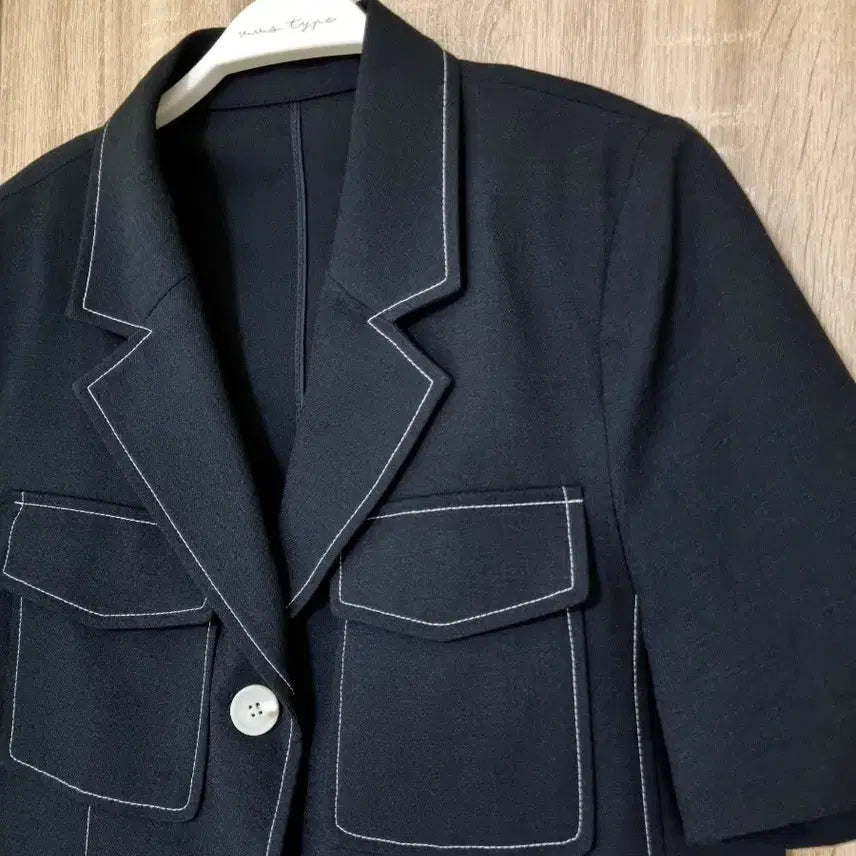 [BUNJANG] SPAO Stitch Short Sleeve Jacket Size S / 스파오 스티치 반팔자켓