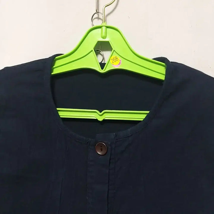 [BUNJANG] Navy Hanbok Vest with Floral Embroidery / ㅎ268 생활한복베스트