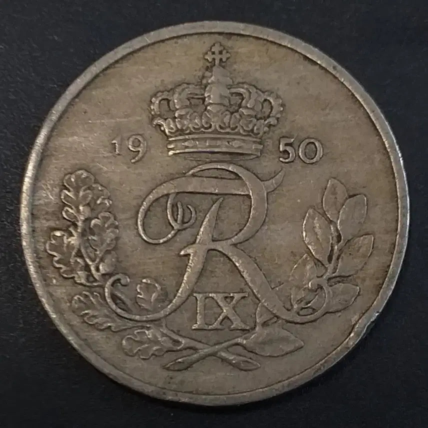 [BUNJANG] 1950 Denmark 25 Ore Coin / 1950년 덴마크 25 오레 동전 w856