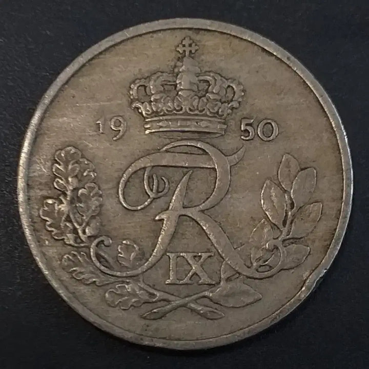 [BUNJANG] 1950 Denmark 25 Ore Coin / 1950년 덴마크 25 오레 동전 w856