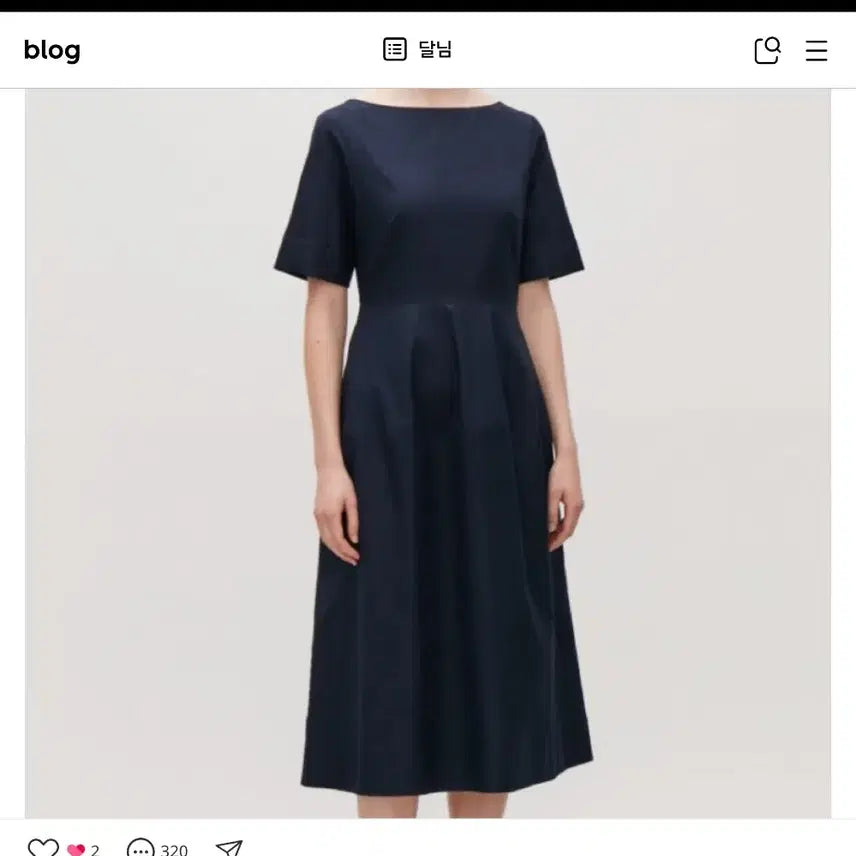 [BUNJANG] COS Navy Volume Dress / COS 볼륨 원피스 55