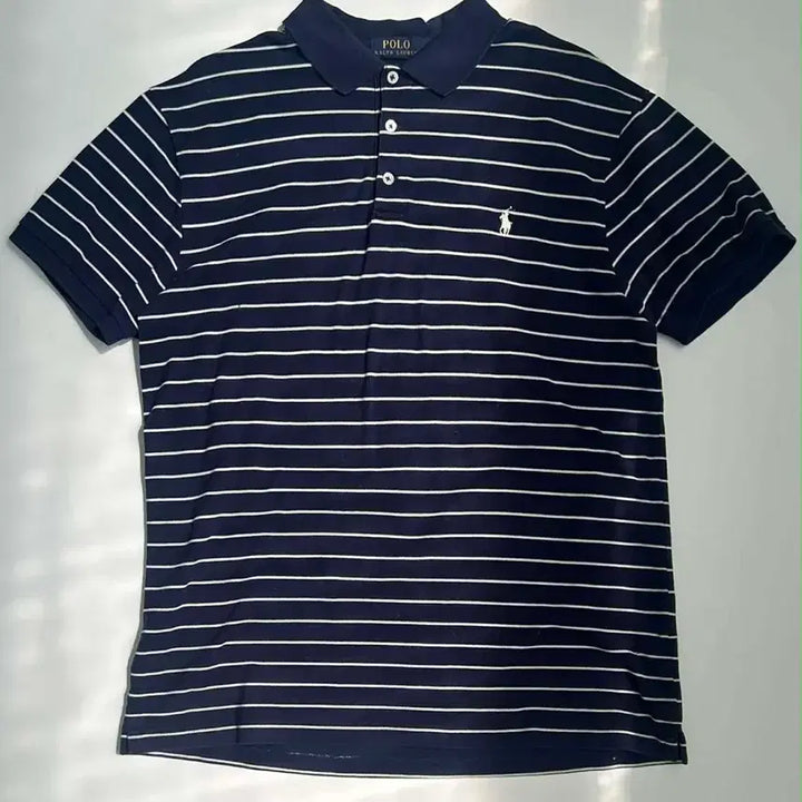 [BUNJANG] Polo Ralph Lauren Slim Fit Stretch Mesh Stripe Polo Shirt / [XL] 폴로 랄프로렌 슬림핏 스트레치 메쉬 스트라이프 폴로 셔츠 pk