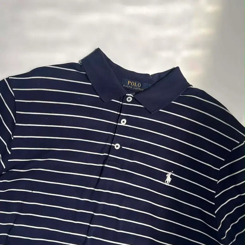 [BUNJANG] Polo Ralph Lauren Slim Fit Stretch Mesh Stripe Polo Shirt / [XL] 폴로 랄프로렌 슬림핏 스트레치 메쉬 스트라이프 폴로 셔츠 pk