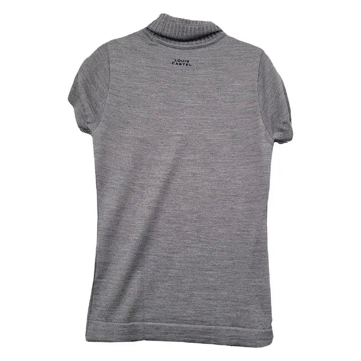 [BUNJANG] Louis Castel Grey Knit Short Sleeve Golf Top / 루이까스텔 그레이 골프 니트 반팔 90