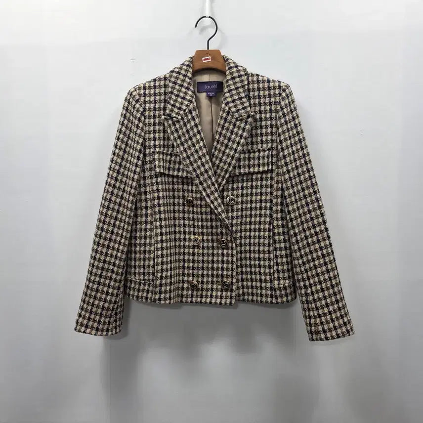 [BUNJANG] Laurel Check Tweed Double Jacket / 1647 Laurel 체크 트위드 더블자켓 55 클래식 하객룩 숏자켓