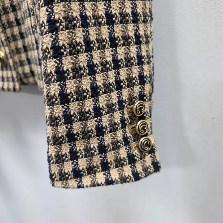 [BUNJANG] Laurel Check Tweed Double Jacket / 1647 Laurel 체크 트위드 더블자켓 55 클래식 하객룩 숏자켓
