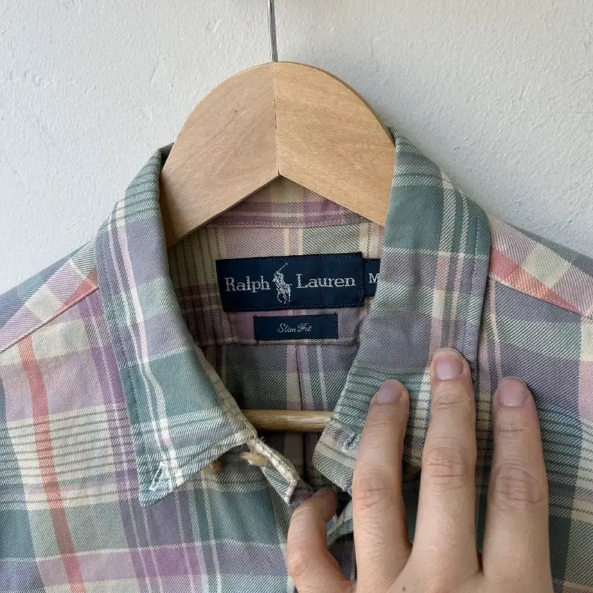 [BUNJANG] Polo Ralph Lauren Checkered Slim Fit Shirt / 16863 - 폴로 랄프로렌 체크 셔츠