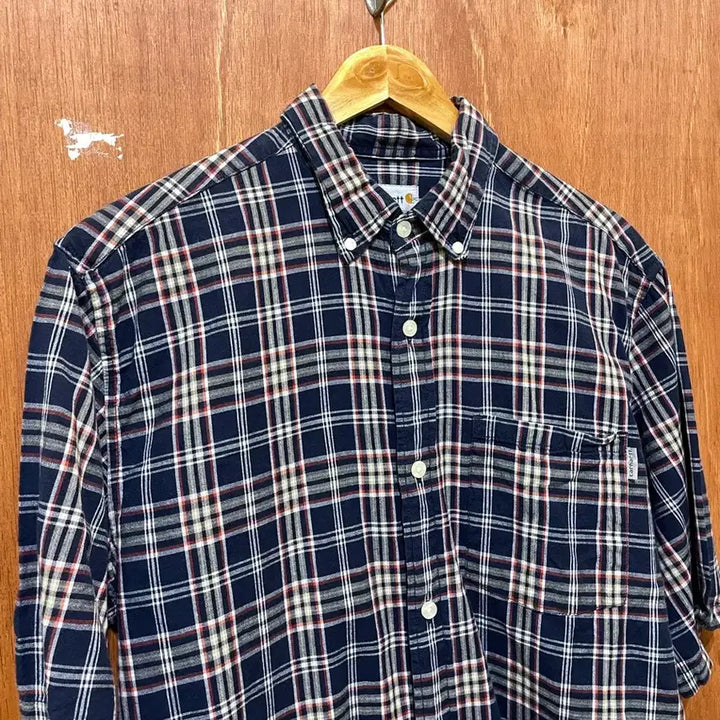 [BUNJANG] Carhartt Check Short Sleeve Shirt / (M) Carhartt 칼하트 체크 반팔 셔츠