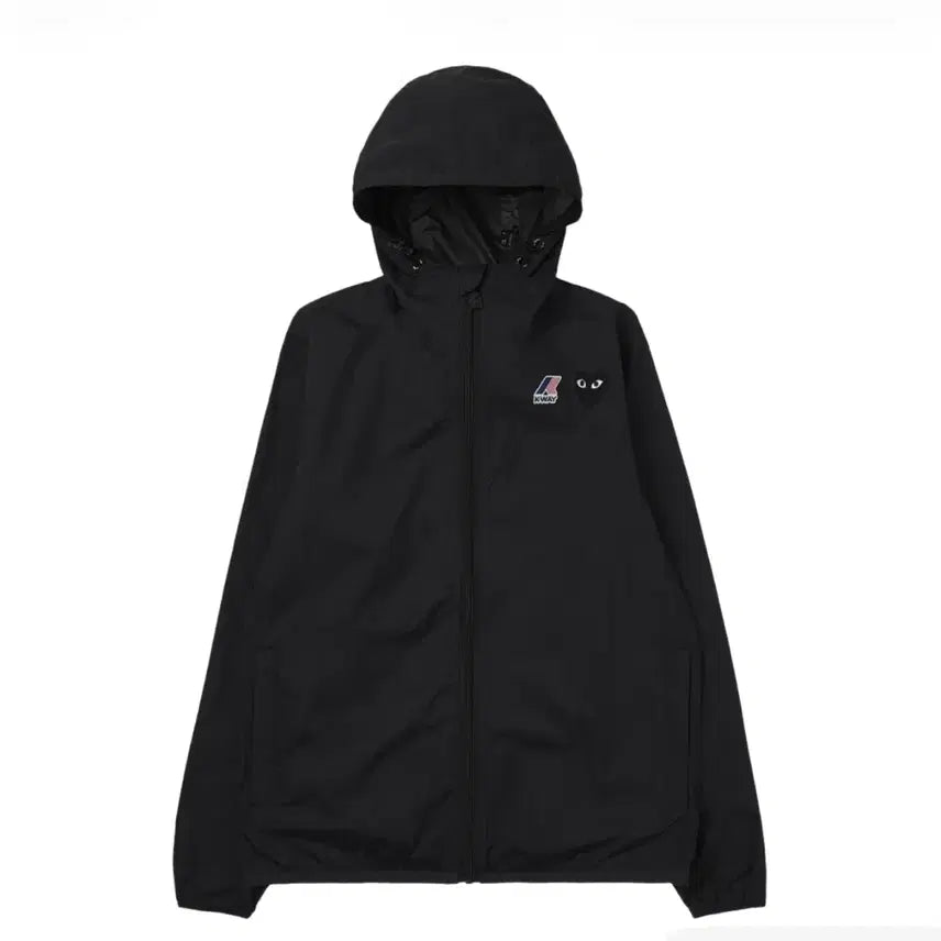 [BUNJANG] Comme des Garçons PLAY x K-Way Full Zip Jacket Black / 플레이 꼼데가르송 까웨 풀 집 자켓(블랙)