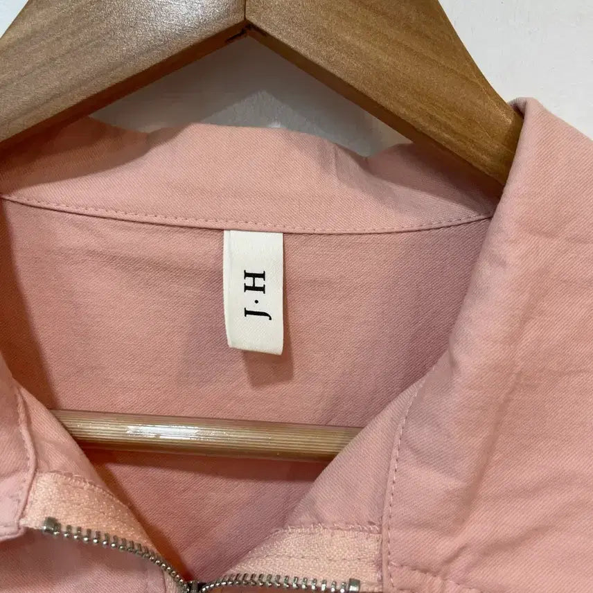 [BUNJANG] J H Pink Cropped Shirt Jacket / J H 핑크 셔츠 크롭 자켓