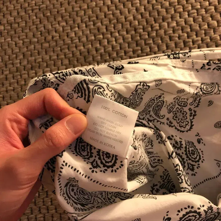 [BUNJANG] EMIS Paisley Eco Bag Ivory / EMIS 페이즐리 에코백 아이보리