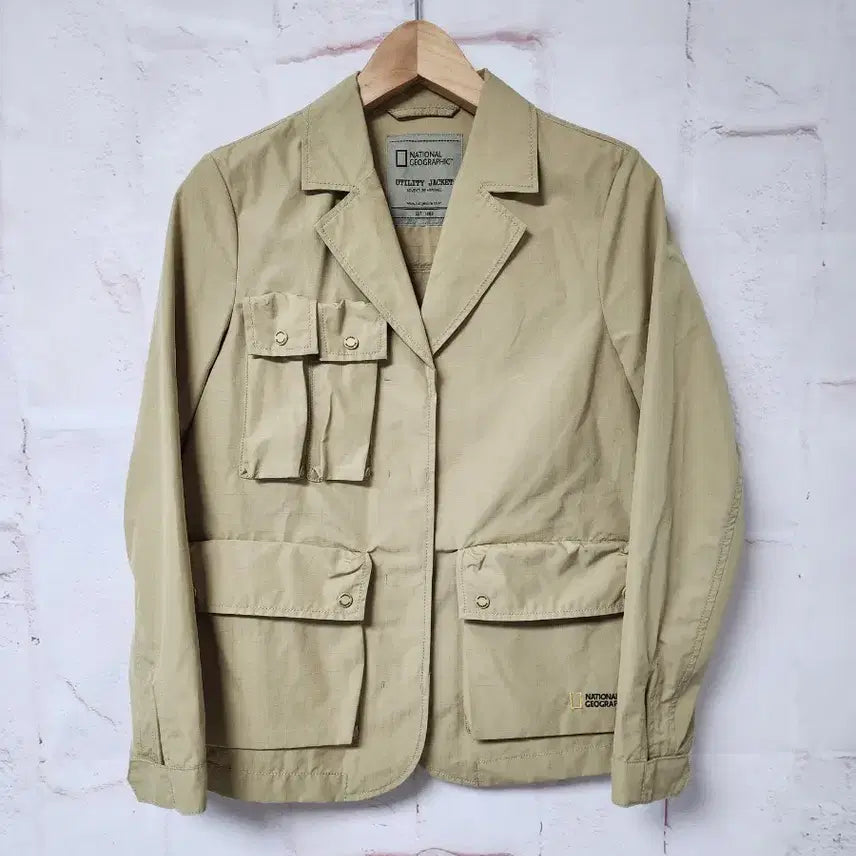 [BUNJANG] National Geographic Beige Utility Jacket / 내셔널지오그래픽 유틸리티 자켓 베이지