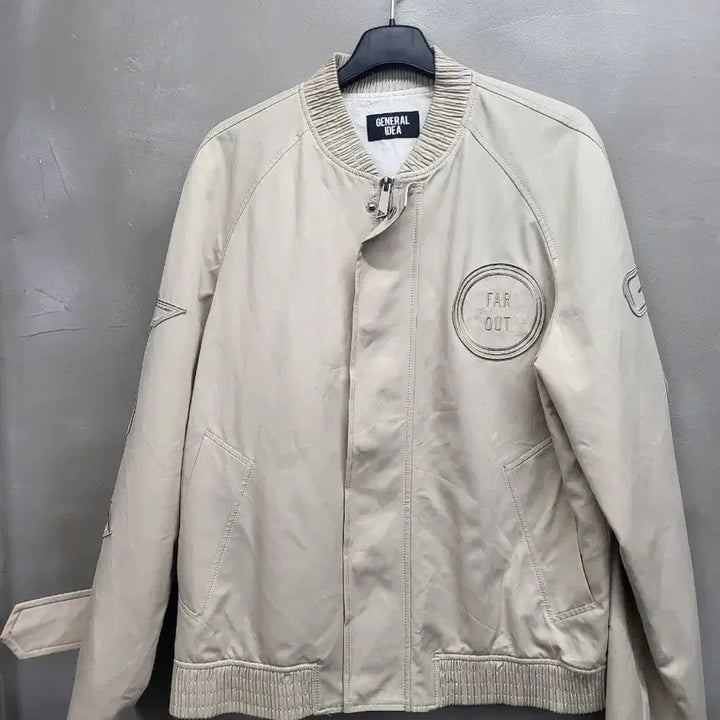 [BUNJANG] General Idea Beige Bomber Jacket / 제너럴아이디어 베이지 봄버 자켓가슴60 기장70