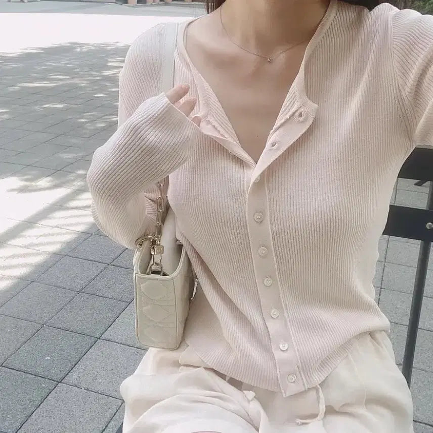 [BUNJANG] Yusop Sophie Cardigan Grey Blue / [무료배송] 유솝 소피가디건 그레이블루