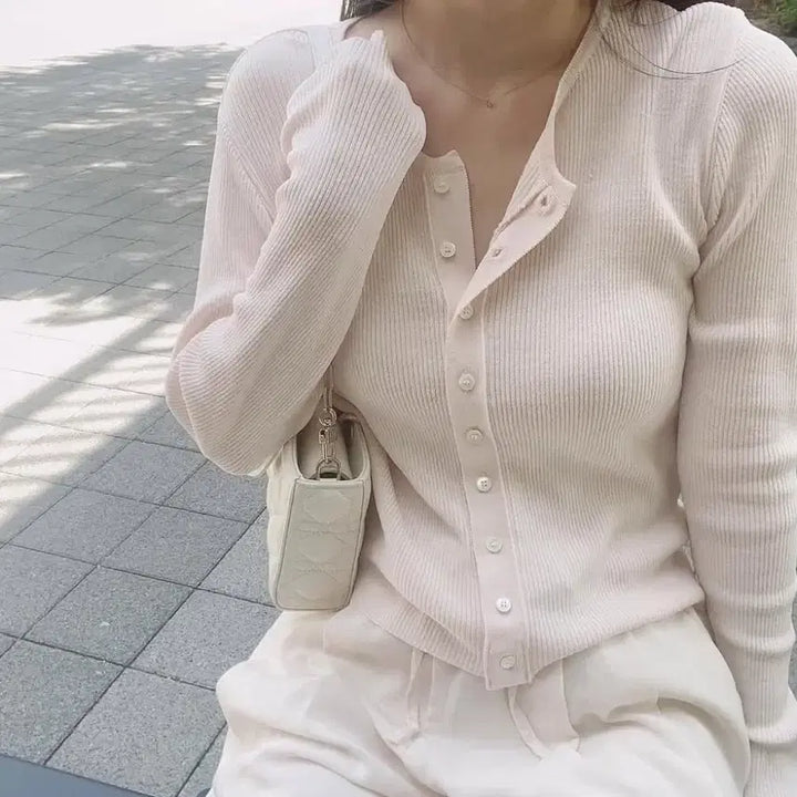 [BUNJANG] Yusop Sophie Cardigan Grey Blue / [무료배송] 유솝 소피가디건 그레이블루