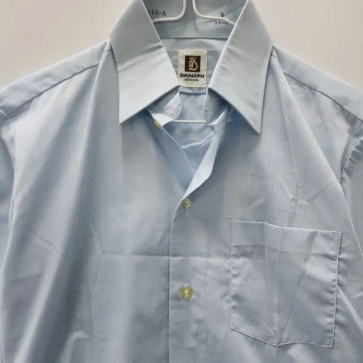 [BUNJANG] DAIMARU Vintage Classic Light Blue Short Sleeve Shirt M / DAIMARU 빈티지 클래식 라이트 블루 반팔 셔츠 M
