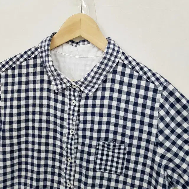 [BUNJANG] Cest Bien Vous Linen Check Dress Navy / cest bien vous 린넨 체크 원피스 네이비