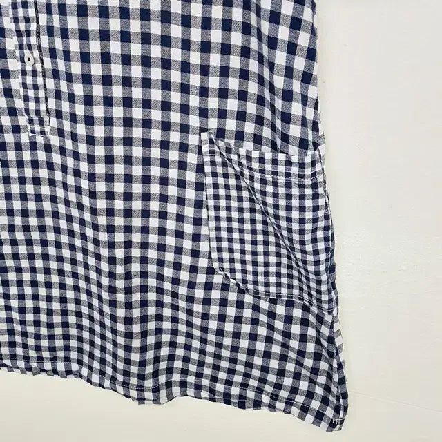 [BUNJANG] Cest Bien Vous Linen Check Dress Navy / cest bien vous 린넨 체크 원피스 네이비