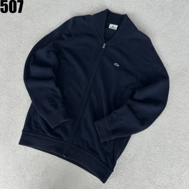 [BUNJANG] Lacoste Navy Knit Zip Cardigan Size 4 / 라코스테 네이비 니트 집업 가디건 4