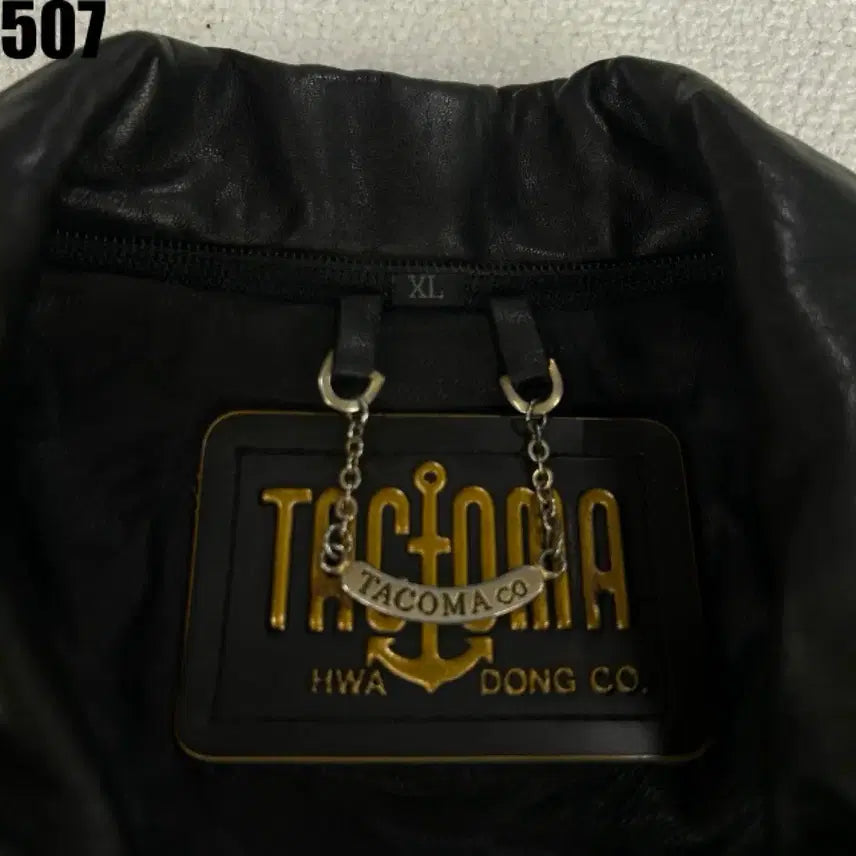 [BUNJANG] TACHOMA Black Leather Bomber Jacket / TACHOMA 블랙 가죽 봄버 자켓
