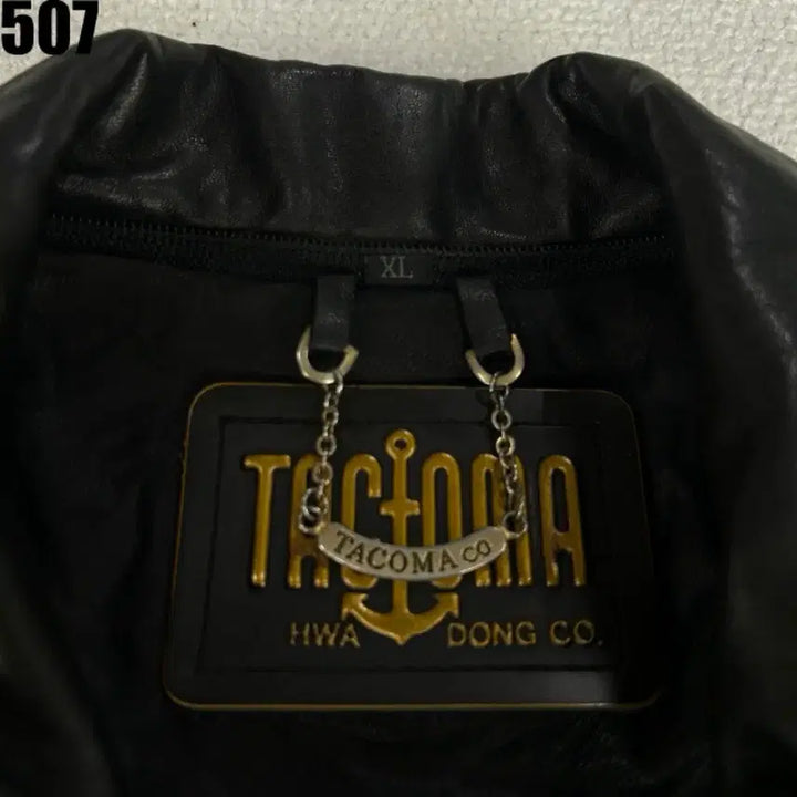 [BUNJANG] TACHOMA Black Leather Bomber Jacket / TACHOMA 블랙 가죽 봄버 자켓
