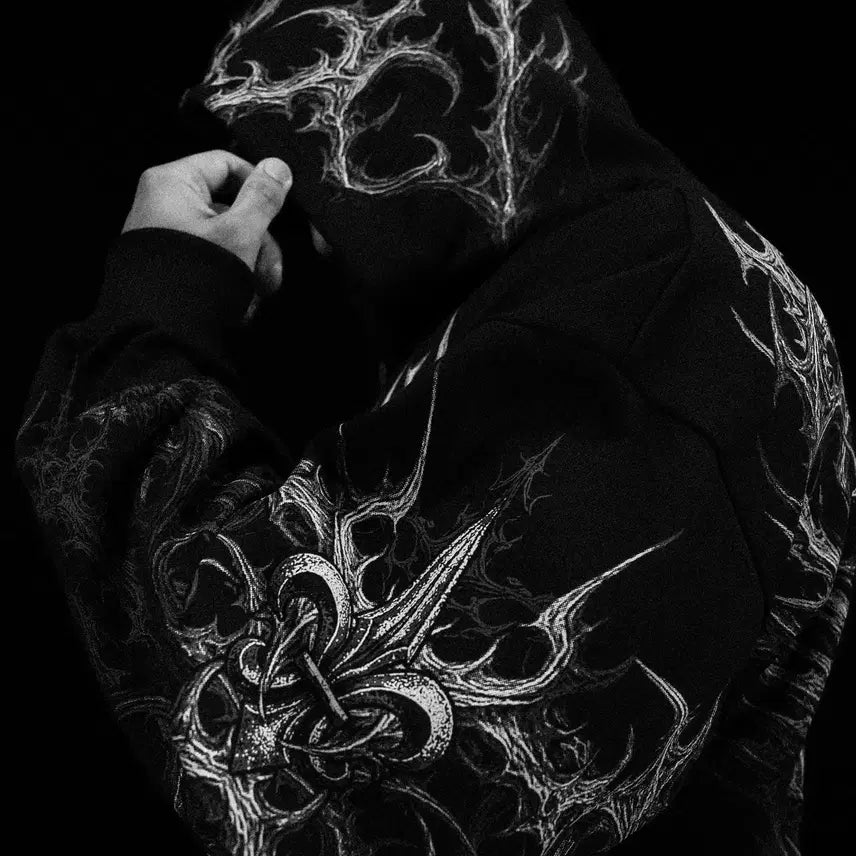 [BUNJANG] Breathedivinity Heavenly Knight Oversized Zip-up Hoodie (Midnight) [L] / breathedivinity Zip-up Hoodie