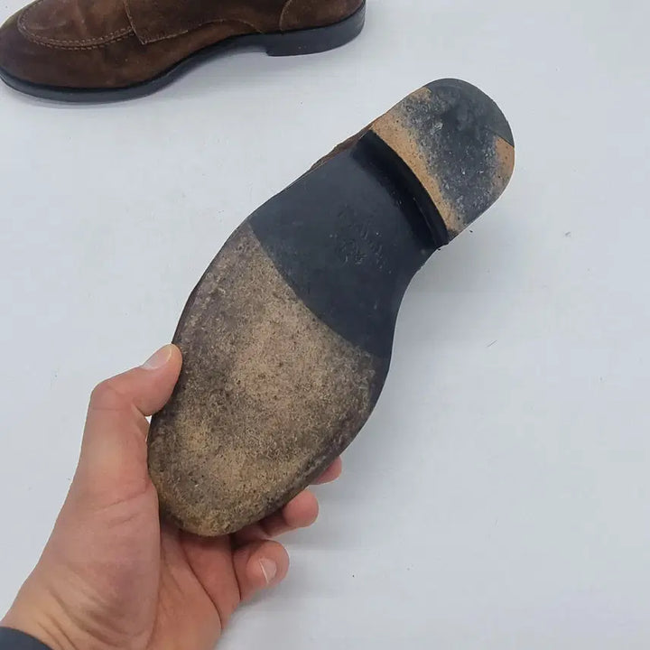 [BUNJANG] Berwick 4558 Suede Split Toe Shoes Chocolate Men&
