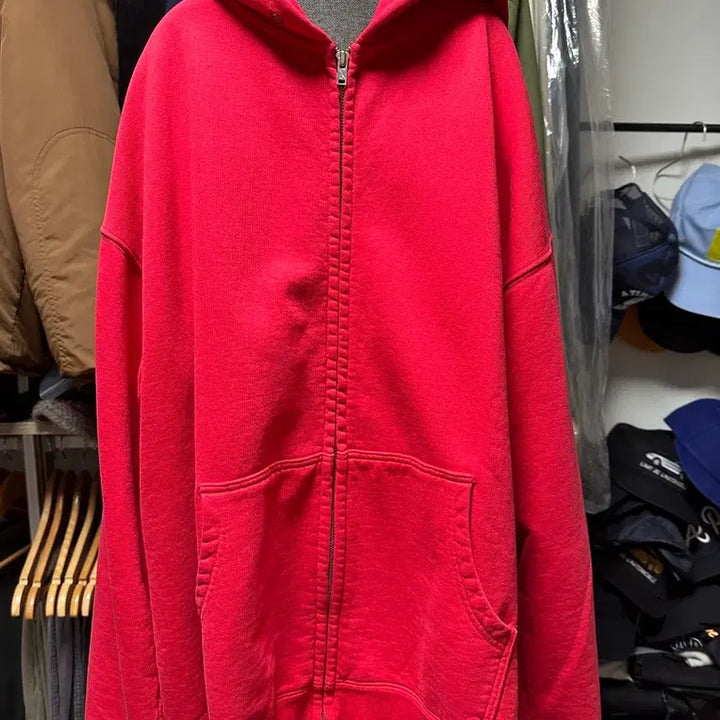 [BUNJANG] The Rawcos Sunset Hoodie Red / [3] 더뤡코즈 선셋 후드집업 레드