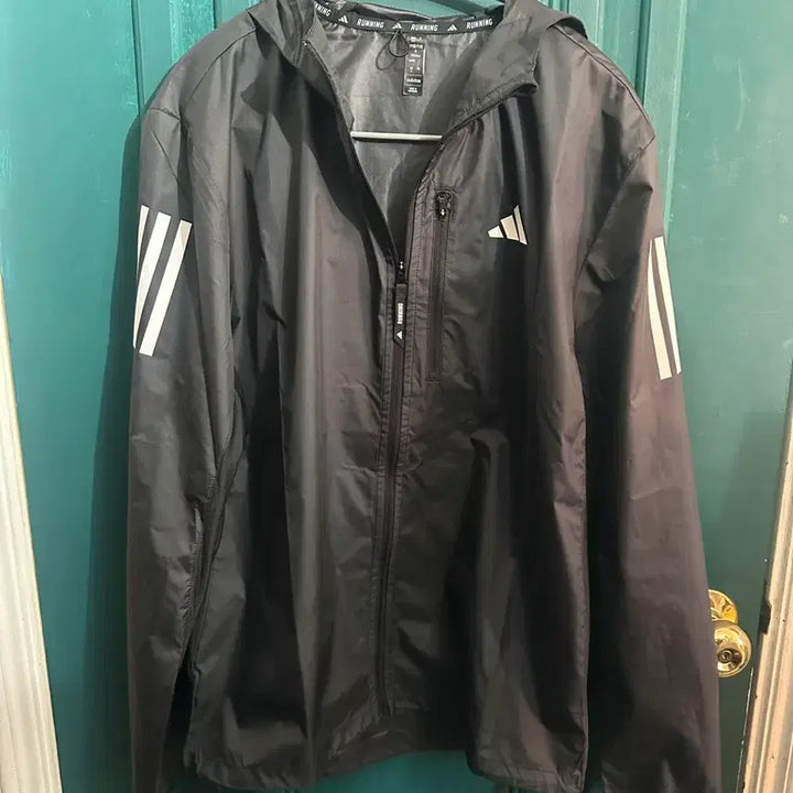 [BUNJANG] Adidas Running Windbreaker Jacket Black Medium / 아디다스 러닝 바람막이 M 블랙