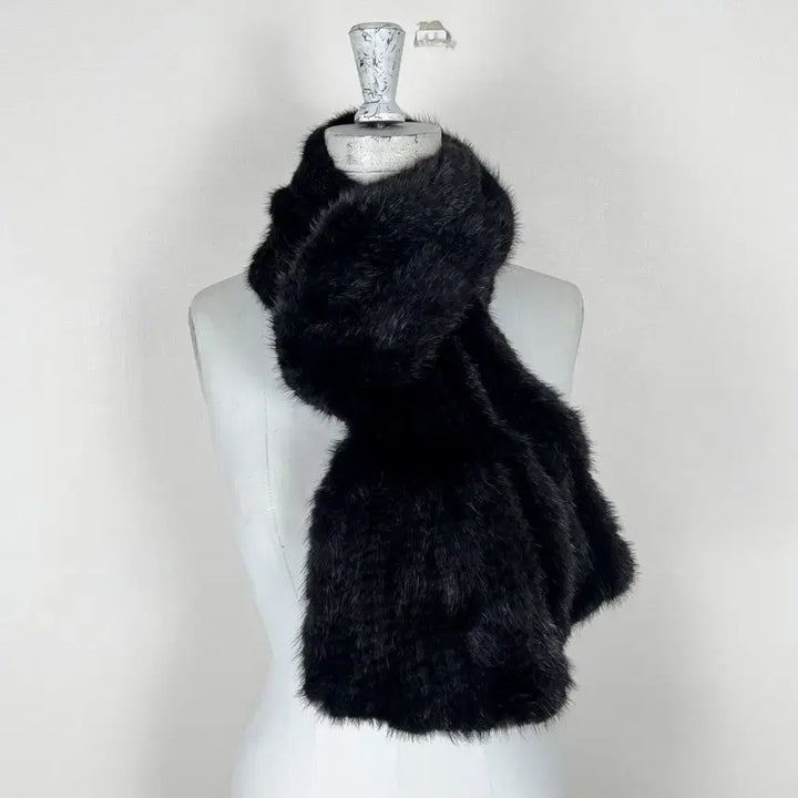 [BUNJANG] Natural Mink Fur Scarf Muffler / 천연 밍크 목도리 머플러 모피 라덴 빈티지