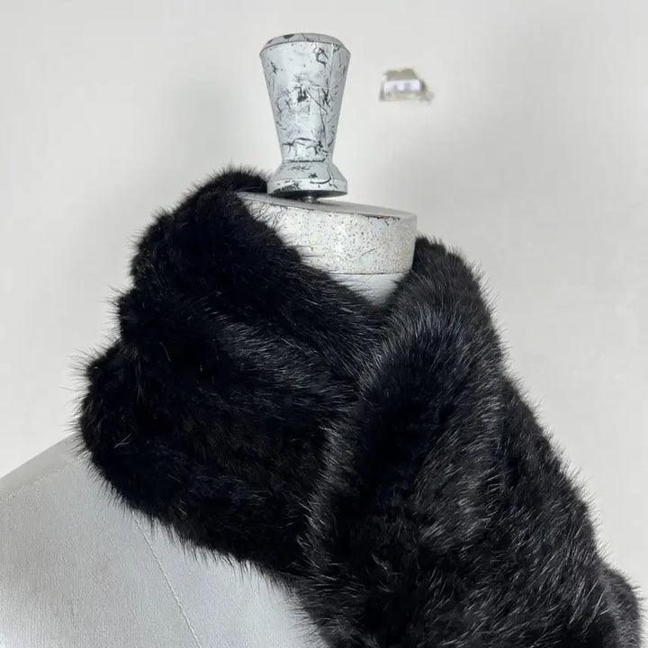 [BUNJANG] Natural Mink Fur Scarf Muffler / 천연 밍크 목도리 머플러 모피 라덴 빈티지