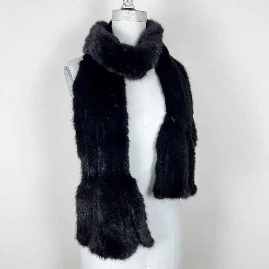 [BUNJANG] Natural Mink Fur Scarf Muffler / 천연 밍크 목도리 머플러 모피 라덴 빈티지