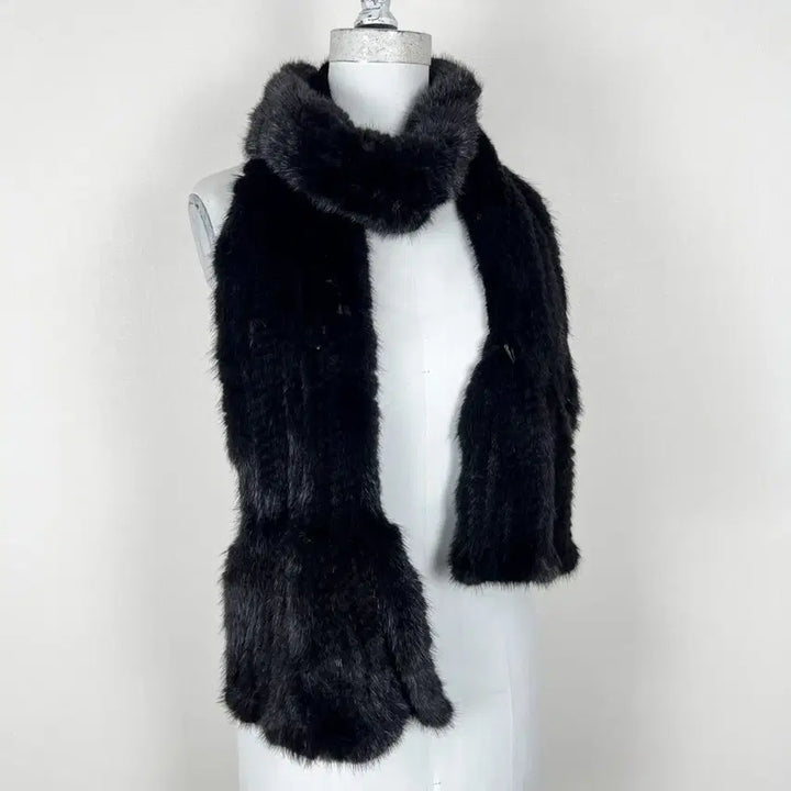 [BUNJANG] Natural Mink Fur Scarf Muffler / 천연 밍크 목도리 머플러 모피 라덴 빈티지