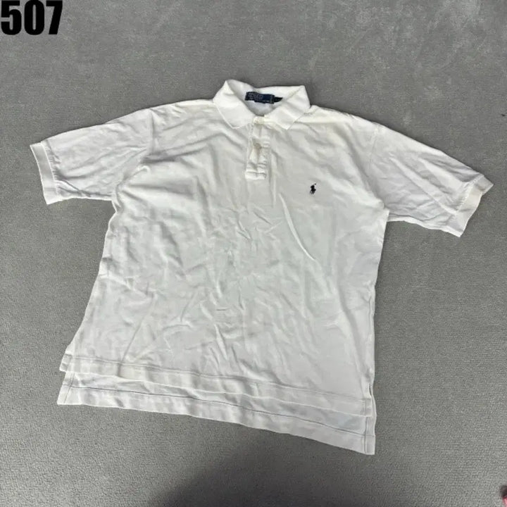 [BUNJANG] Polo Ralph Lauren White Short Sleeve Polo Shirt L / 폴로 랄프로렌 화이트 반팔 카라티 L