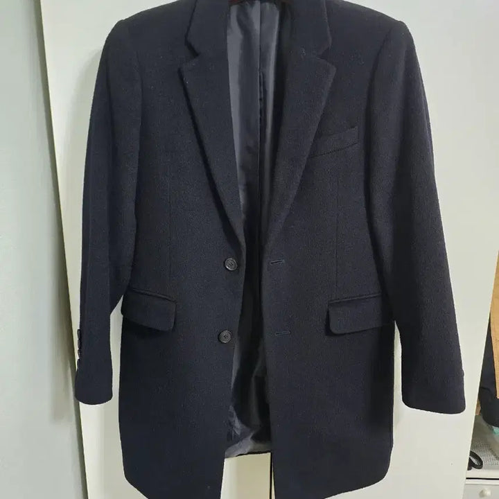 [BUNJANG] Ziozia Slim Fit Black Coat 95 / 지오지아 슬림핏 블랙 코트 95