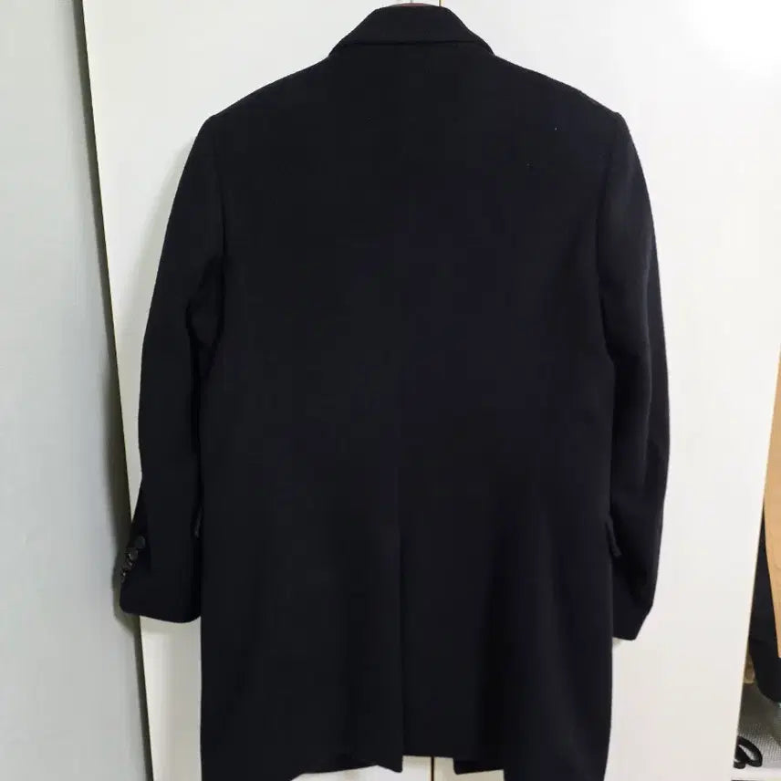 [BUNJANG] Ziozia Slim Fit Black Coat 95 / 지오지아 슬림핏 블랙 코트 95