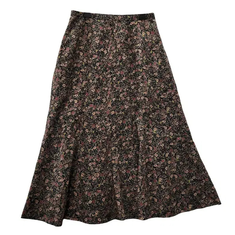 [BUNJANG] Mini Flower Flare Long Skirt (Made in Japan) / [새상품] 미니플라워 플레어 롱스커트 MADE IN JAPAN
