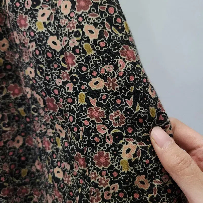 [BUNJANG] Mini Flower Flare Long Skirt (Made in Japan) / [새상품] 미니플라워 플레어 롱스커트 MADE IN JAPAN