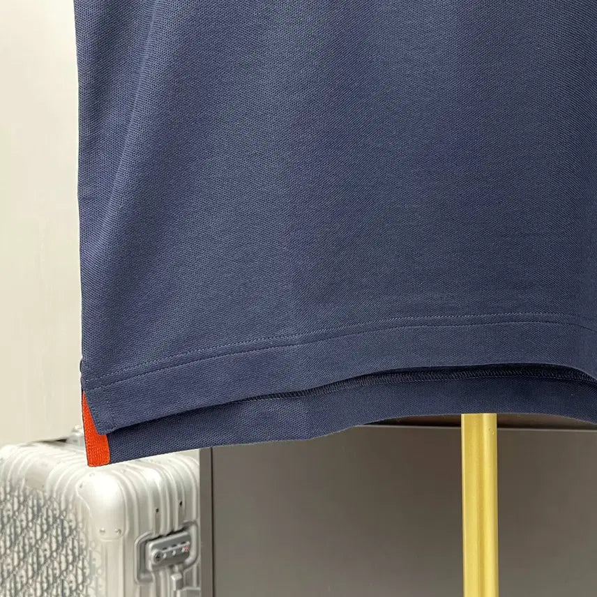 [BUNJANG] Hermes Double Technical Polo T-Shirt Navy L / 새상품] 에르메스 더블 테크니컬 폴로 티셔츠  네이비 H800271
