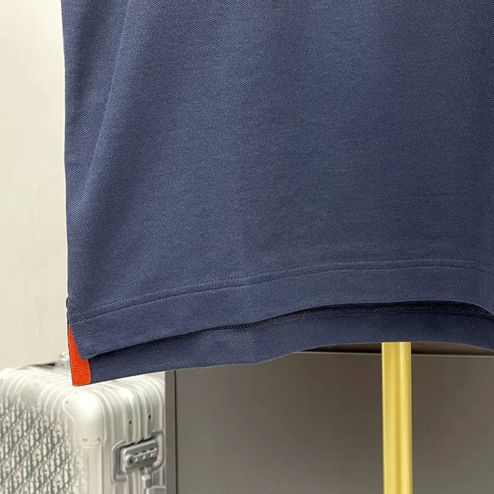 [BUNJANG] Hermes Double Technical Polo T-Shirt Navy L / 새상품] 에르메스 더블 테크니컬 폴로 티셔츠  네이비 H800271