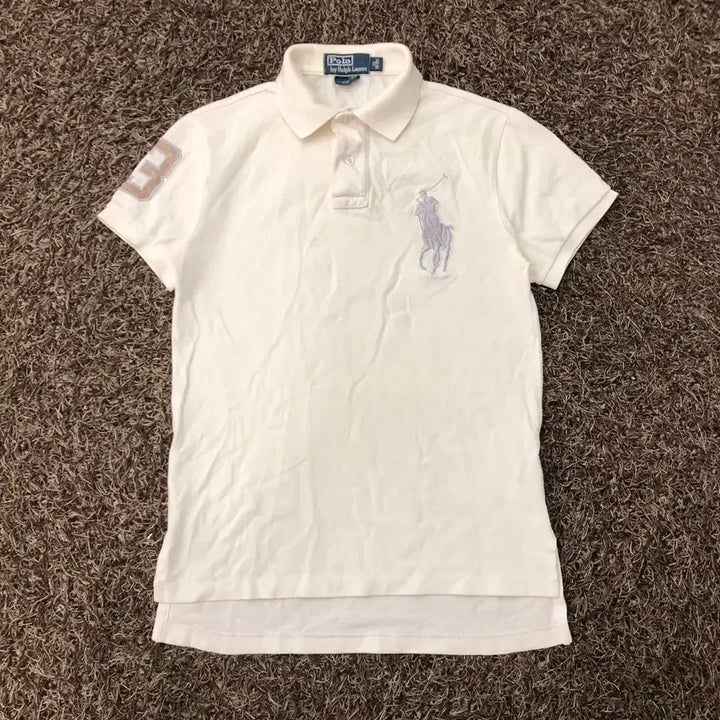 [SOLD OUT] XS 폴로 랄프로렌 빅포니 치프키프 화이트 카라 반팔 티셔츠