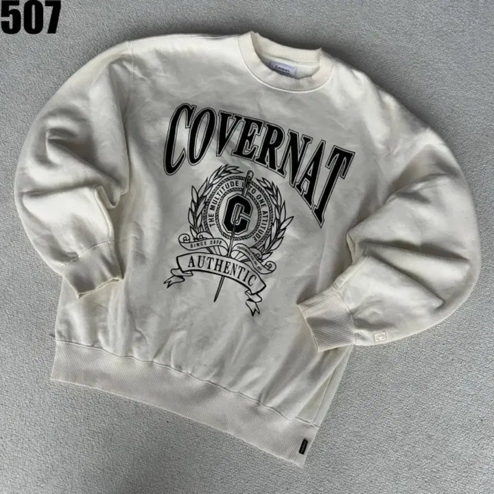 [BUNJANG] Covernat Sweatshirt T-shirt Ivory S / 커버낫 맨투맨 티셔츠 아이보리 S