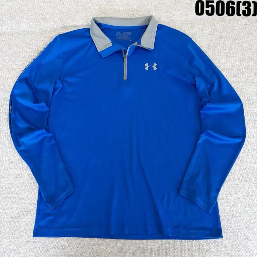 [BUNJANG] Under Armour Blue Long Sleeve Polo T-Shirt / 언더아머 블루 긴팔 카라넥 티셔츠 0506(3)