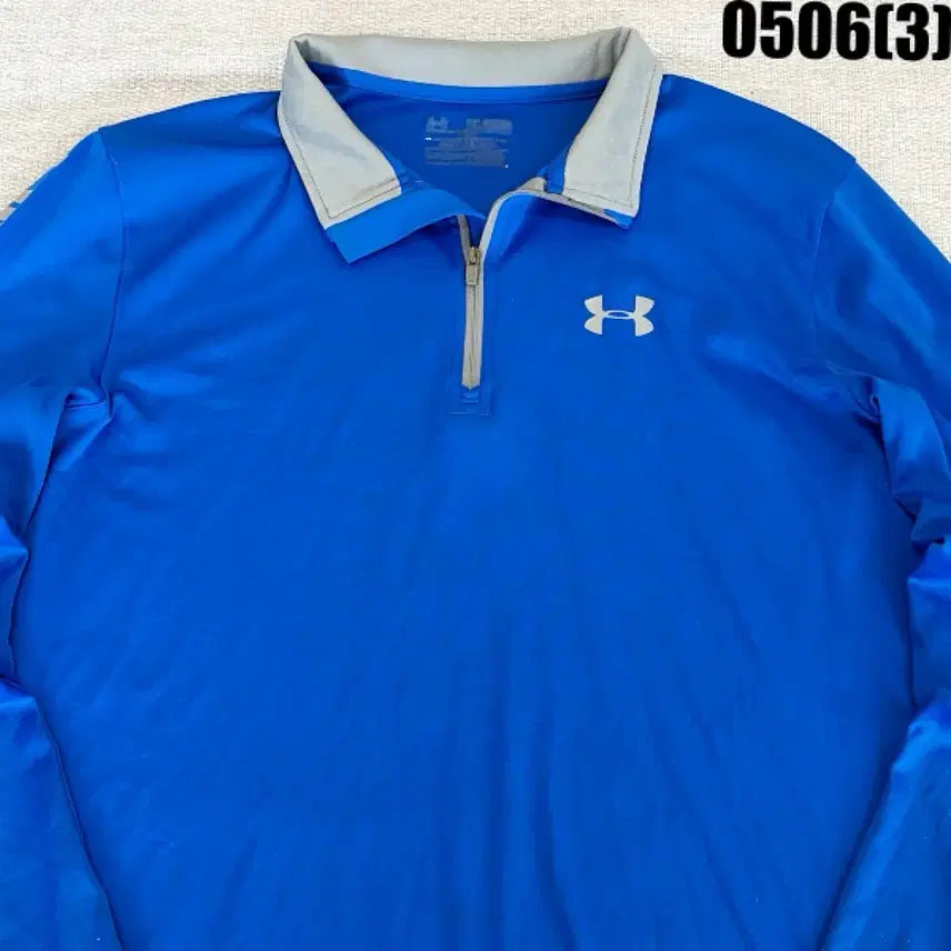 [BUNJANG] Under Armour Blue Long Sleeve Polo T-Shirt / 언더아머 블루 긴팔 카라넥 티셔츠 0506(3)