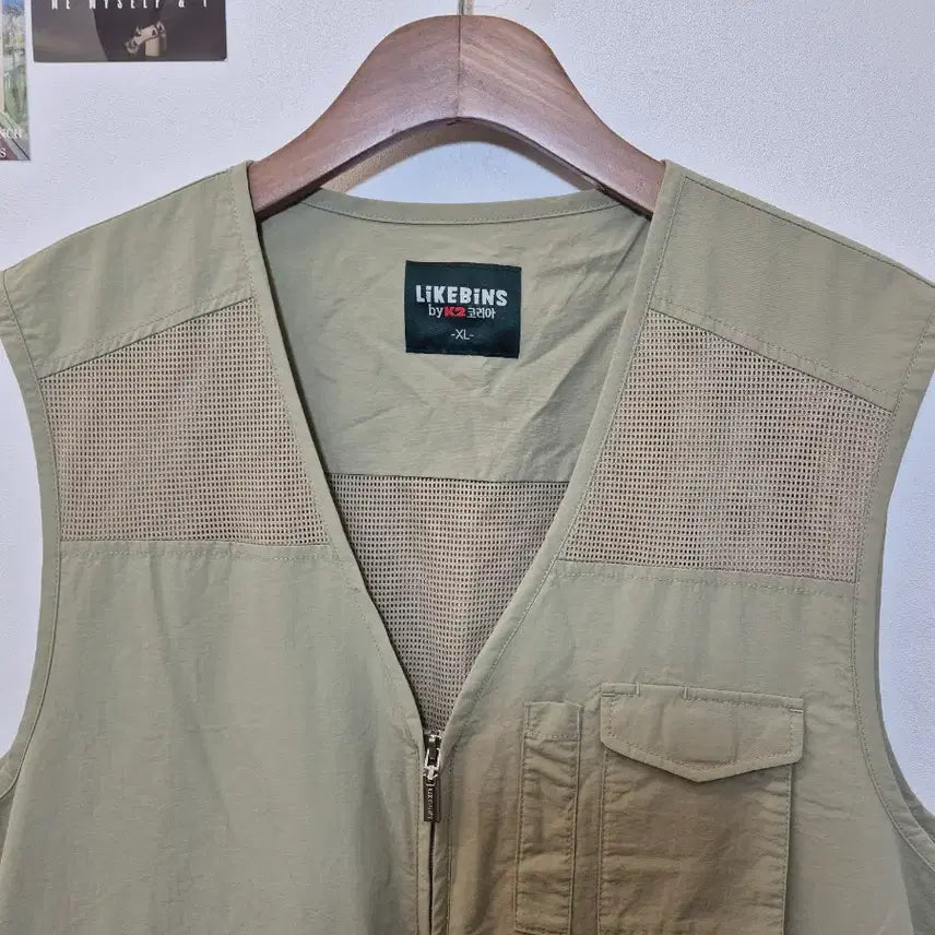 [BUNJANG] Likebeans Khaki Vest XL / 낚시나 아웃도어 활동에 유용한 라이크빈스 카키색 조끼예요 XL
