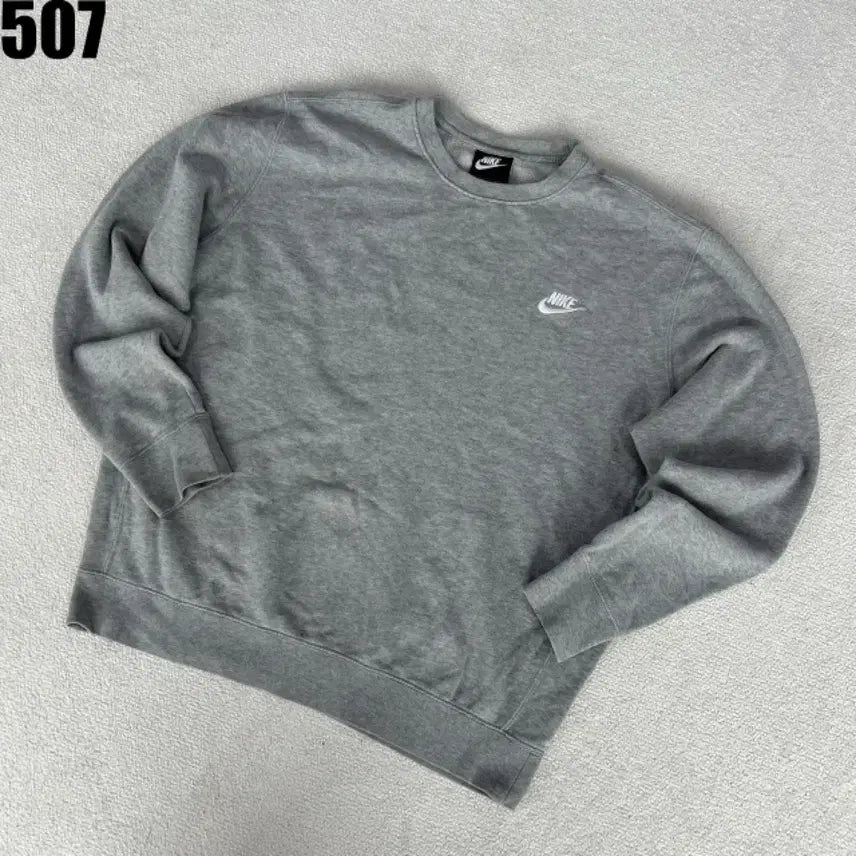 [BUNJANG] Nike Swoosh Sweatshirt Grey L / 나이키 맨투맨 스우시 회색 L
