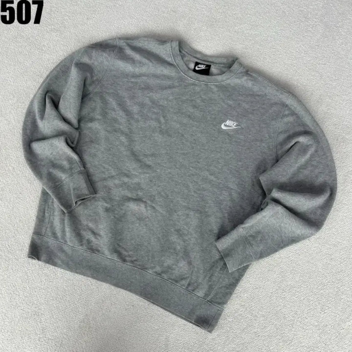 [BUNJANG] Nike Swoosh Sweatshirt Grey L / 나이키 맨투맨 스우시 회색 L